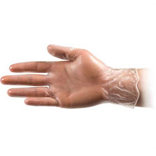 clear disposable gloves