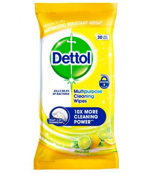 Dettol Antibacterial Wet Wipes Citrus - 30 Pack