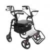 2 In 1 Rollator & Wheelchair - Black