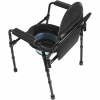 Commode Chair with Adjustable Seat - Black