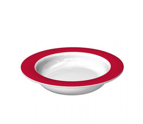 Ornamin: Bowl with Sloped Base - Red side view