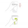 Ornamin Flower Non Slip Cup - Blackberry Diagram