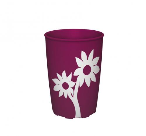 Ornamin Flower Non Slip Cup - Blackberry