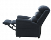 Slaney Dual Motor Rise & Recliner Chair Blue - Slight recline side view