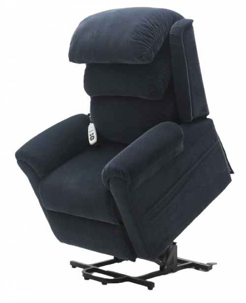 Dual Motor Rise & Recliner Chair Blue - Riser Mode