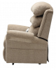 Slaney Dual Motor Rise & Recliner Chair Oat - Side view of chair mode