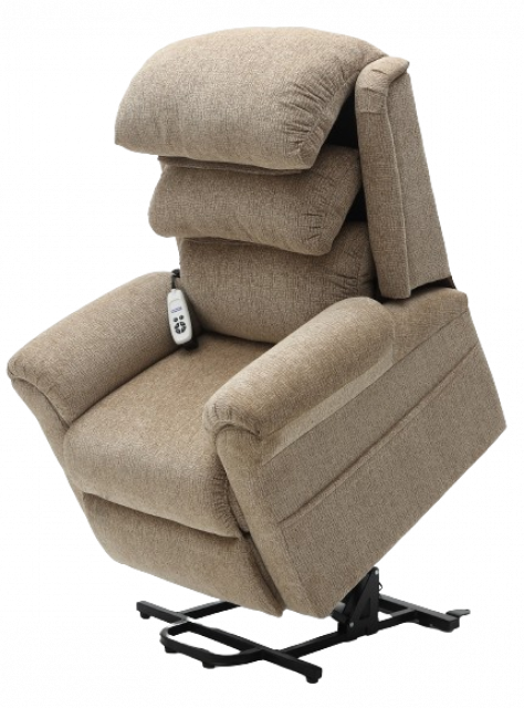 Slaney Dual Motor Rise & Recliner Chair Oat - Riser mode