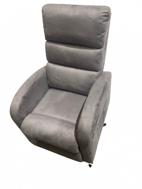 Fergus Single Motor Rise & Recliner Chair Grey - Riser Position