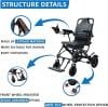 Superlight Portable Electric Travel Wheelchair - foldijg